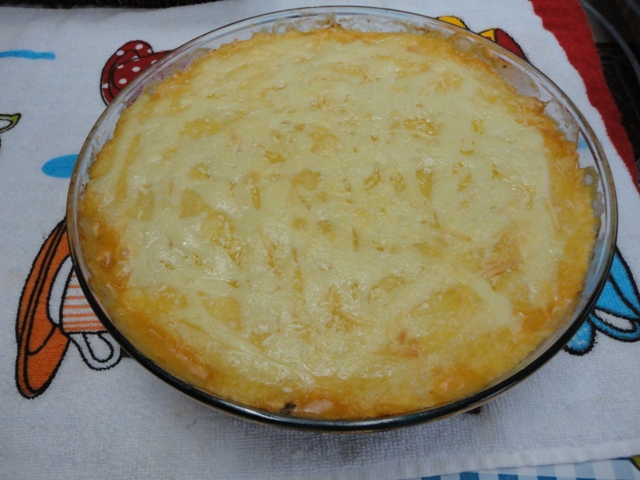 Escondidinho de Mandioca com Recheio de Frango