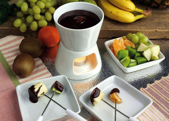 Fondue de chocolate com baunilha