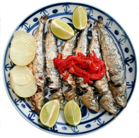 Sardinha na brasa da Quinta do Olivardo