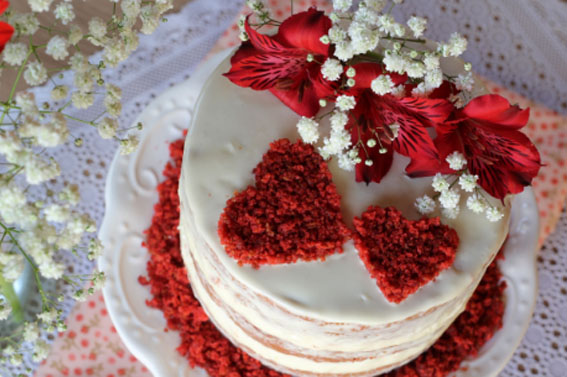 Bolo Semi Naked Cake Red Velvet