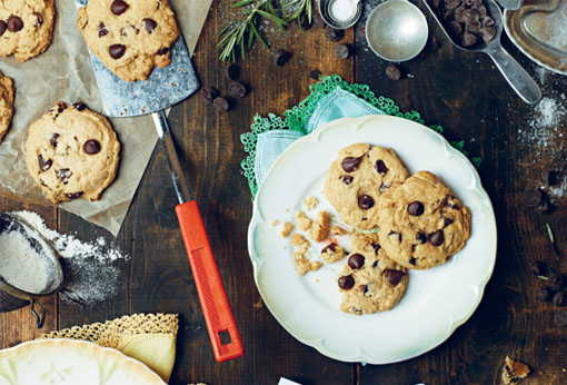 Cookie de Alecrim com Gotas de Chocolate