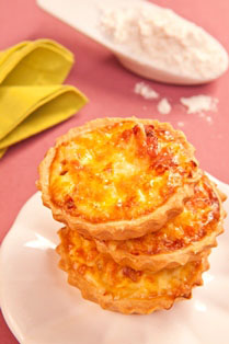 Quiche de palmito com queijo provolone