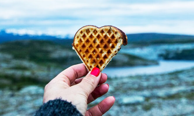 Massa de waffle noruegues