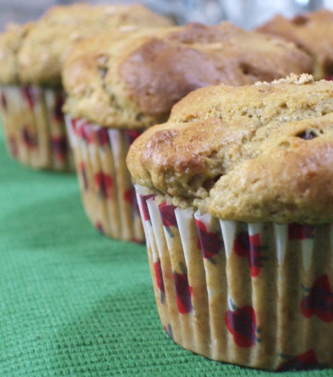 Muffins integrais de abacate