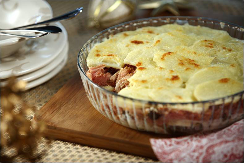 Gratinado de Batatas e Tender