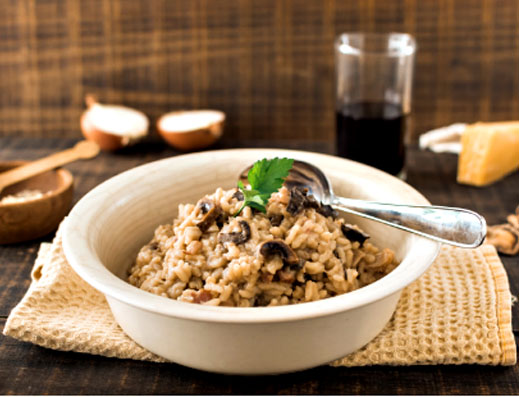 Arroz especial com champignons e quinoa