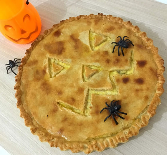 Torta Halloween de Frango com Abóbora