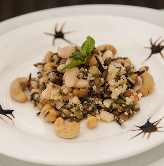 Salada de Grãos com Castanha de Caju e Hortelã