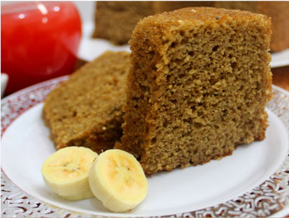 Bolo de Banana Integral com Chia e Quinoa (Light)