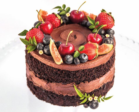 Naked cake de chocolate