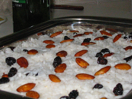 Arroz com Amêndoas e Passas