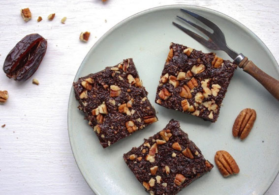 Brownies crus de noz pecan