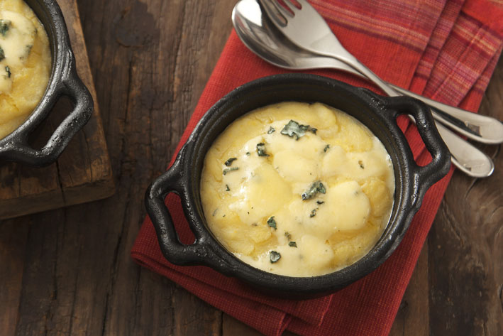 Polenta cremosa com gorgonzola Tirolez