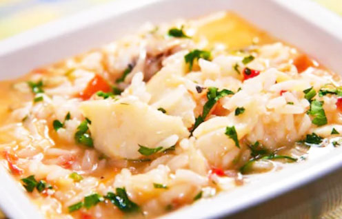 Risoto de bacalhau