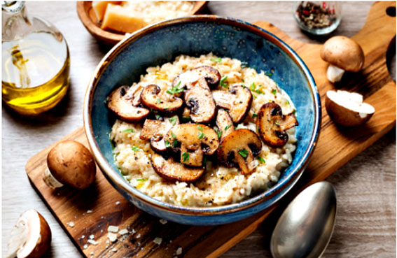 Risoto com cogumelos
